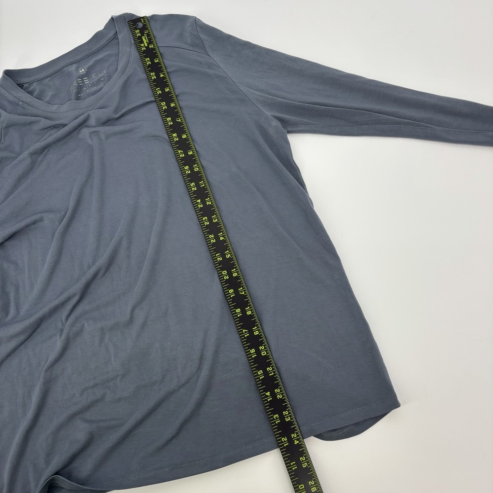 Free Fly Bamboo Long Sleeve Shirt Women's Size Medium Blue/Gray - Picture 5 of 7